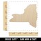 New York State Silhouette Unfinished Wood Shape Piece Cutout for DIY Craft Projects